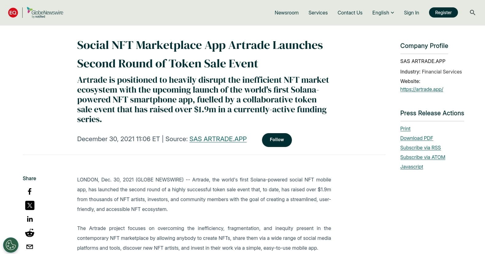 Artrade — PR & SEO 1