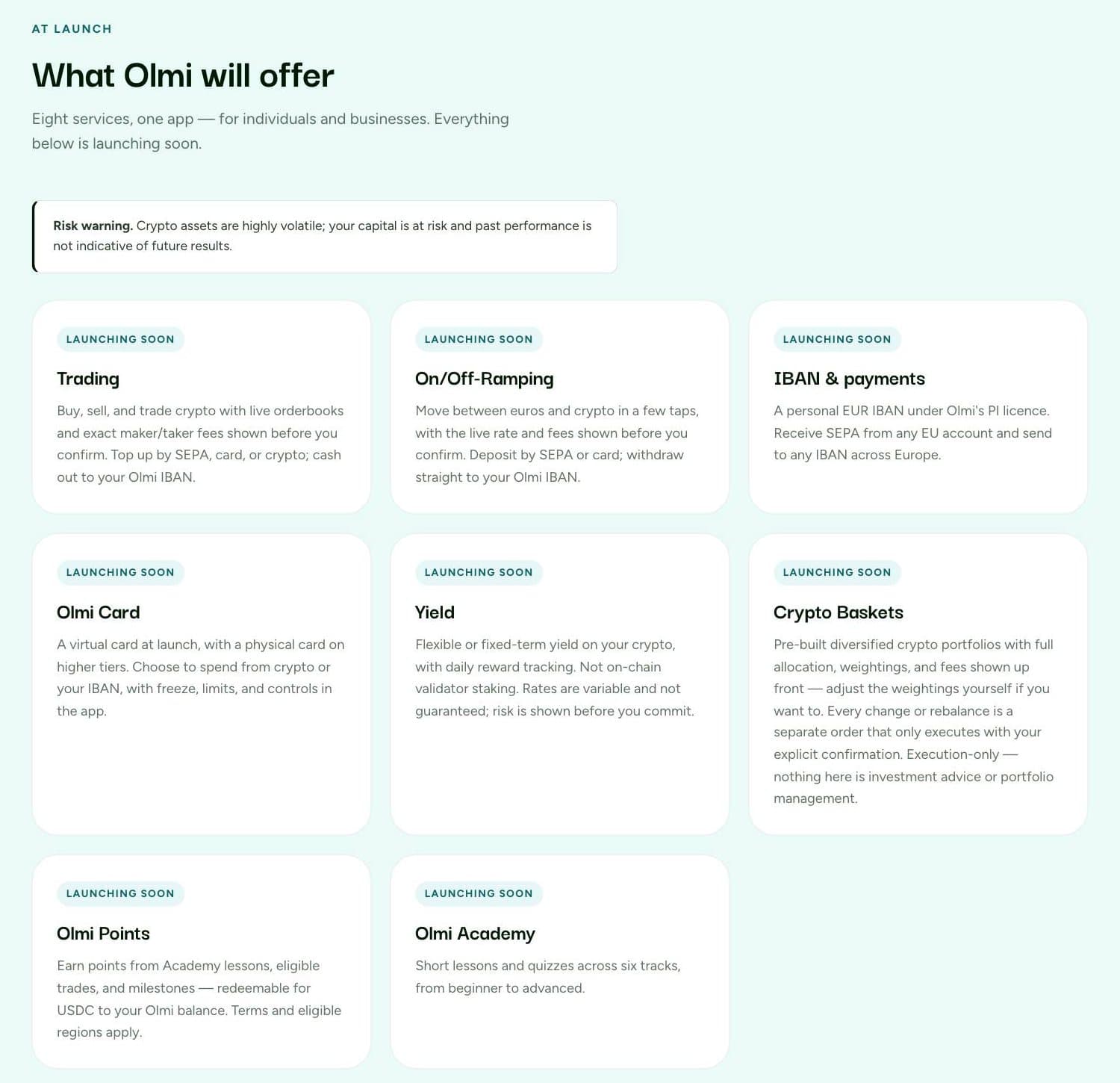 Olmi · Product Suite 2