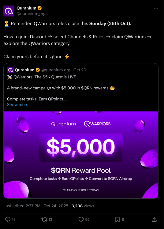 Quranium — Infrastructure Built 1